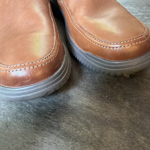 Men\'s Loafers Clarks Donaway Step NWO box Dark Tan Leather Comfort Shoe Size 9 M main image 5